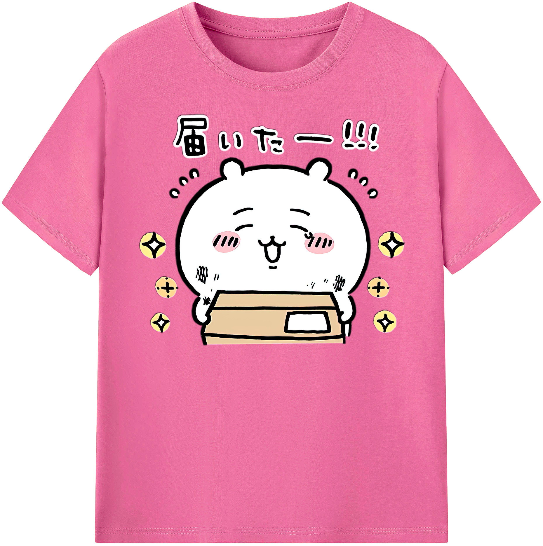 （画像用） ちいかわ ちいかわ Chii-kawa chiikawa レディースカジュアルプリントTシャツ（綿100％）
